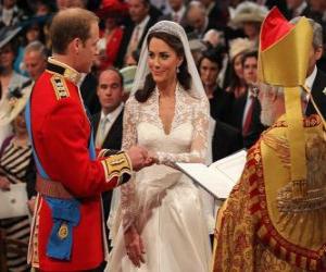 пазл Британская Королевская свадьба между Принц Уильям и Кейт Миддлтон, если я хочу